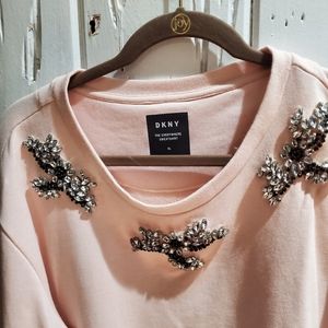 D K N Y  Xlarge sweatshirt with rhinestones. NWT
